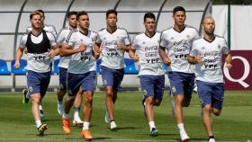 Entrenamiento de la selección argentina en Rusia.