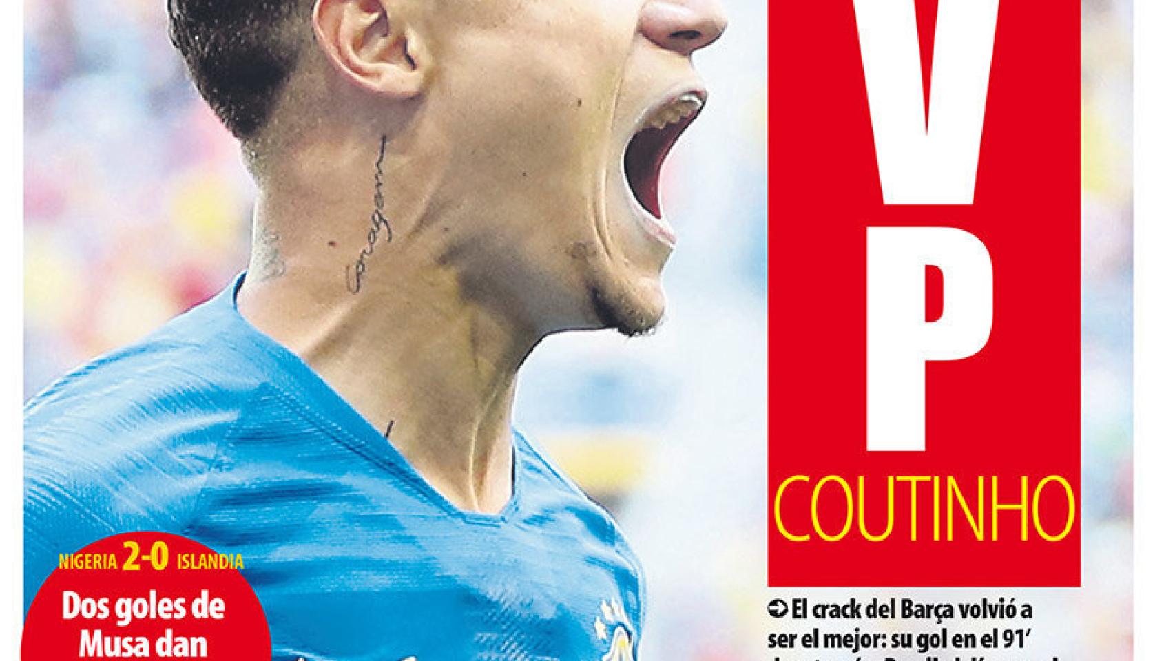 Portada Mundo Deportivo (23/06/18)