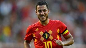 Hazard celebra un gol con Bégica. Foto: Twitter (@BelRedDevils)