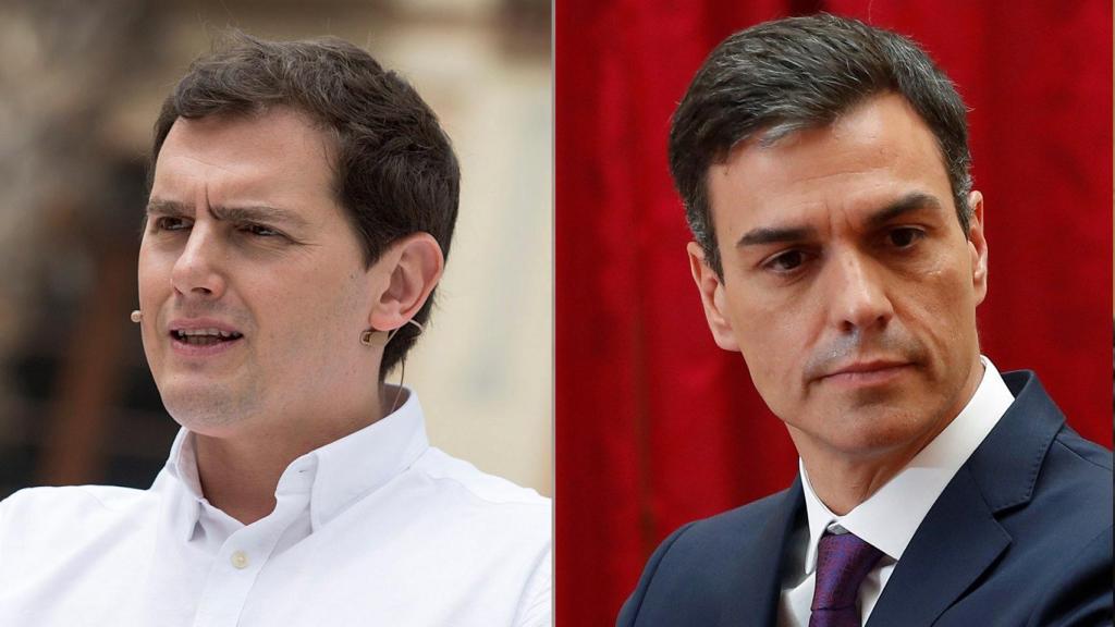 Pedro Sánchez, a la izquierda; y Albert Rivera.