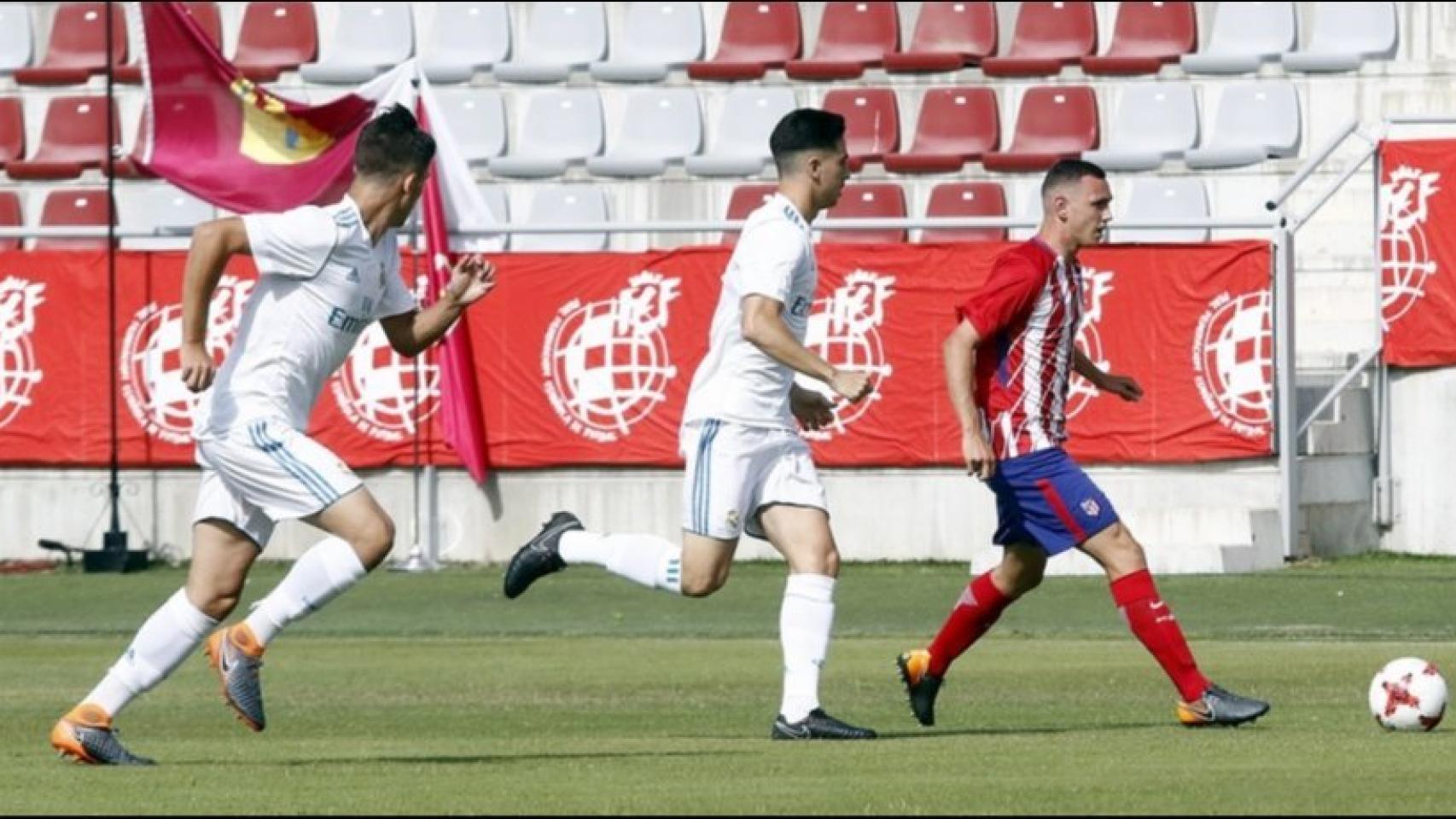 Final de la Copa del Rey del Juvenil entre Real Madrid y Atlético. Foto. Twitter (@AtletiAcademia)