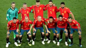 El 11 titular de España antes del encuentro ante Marruecos.