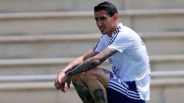 Di María entrena con Argentina. Foto Instagram (@angeldimariajm)