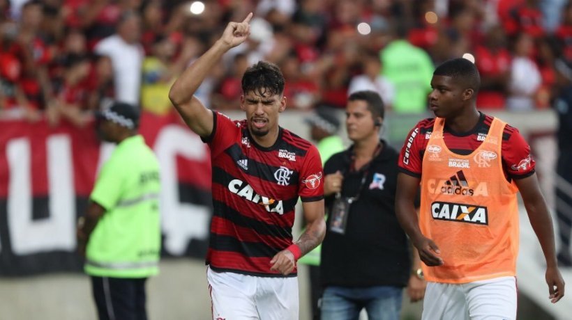 Lucas Paquetá celebrando un gol. Foto: Twitter (@flamengo).