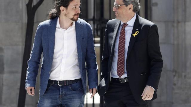 Iglesias y Torra se han reunido hoy en la Generalitat