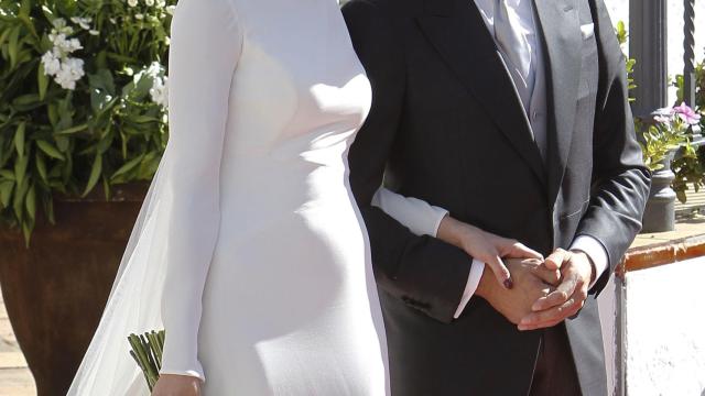 Eva González y Cayetano Rivera el día de su boda en 2015.