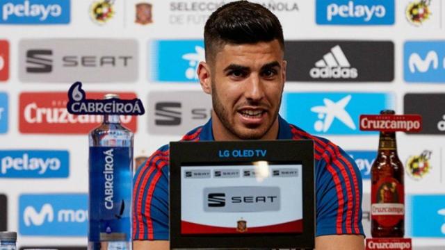 Asensio en rueda de prensa. Foto sefutbol.com