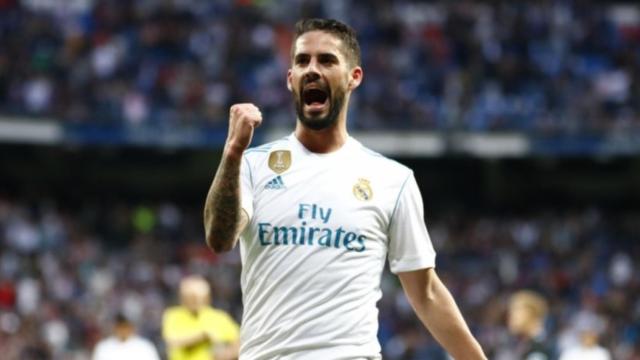 Isco celebra su gol al Celta de Vigo. Foto: Pedro Rodriguez/El Bernabéu