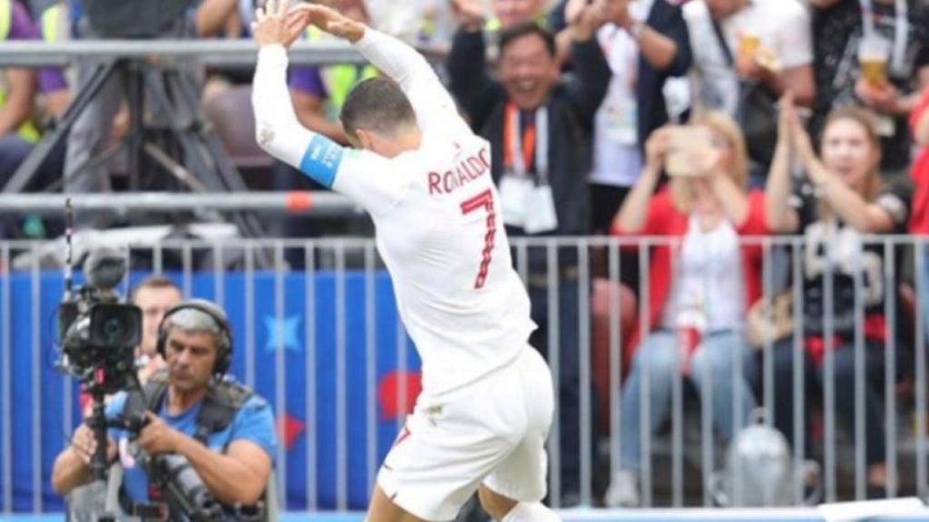 Cristiano Ronaldo durante un partido con Portugal. Foto: Instagram (@portugal)