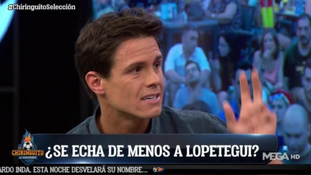 Edu Aguirre en El Chiringuito. Foto: Twitter (@elchiringuitotv)