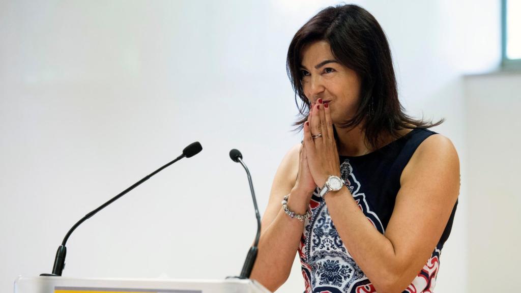 Rienda durante el acto de toma de posesión en la sala Samarancha del CSD.