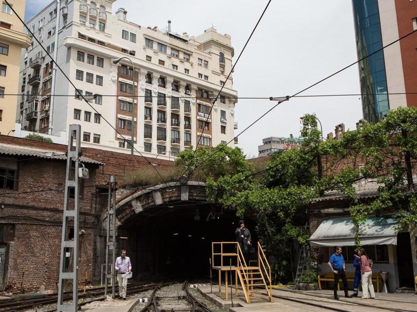 Los túneles de acceso de las cocheras a las vías.