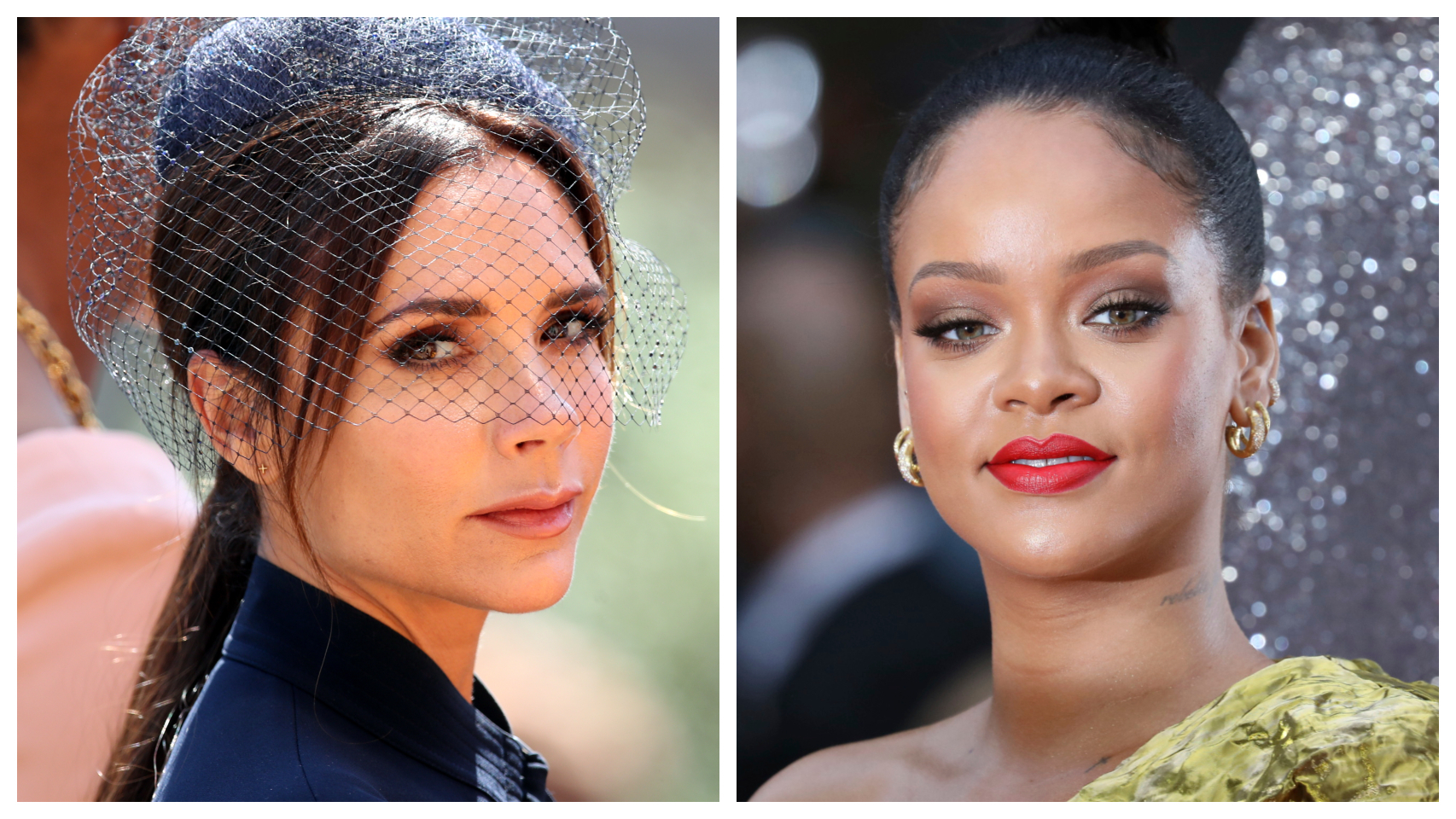 Victoria Beckham y Rihanna en un montaje.