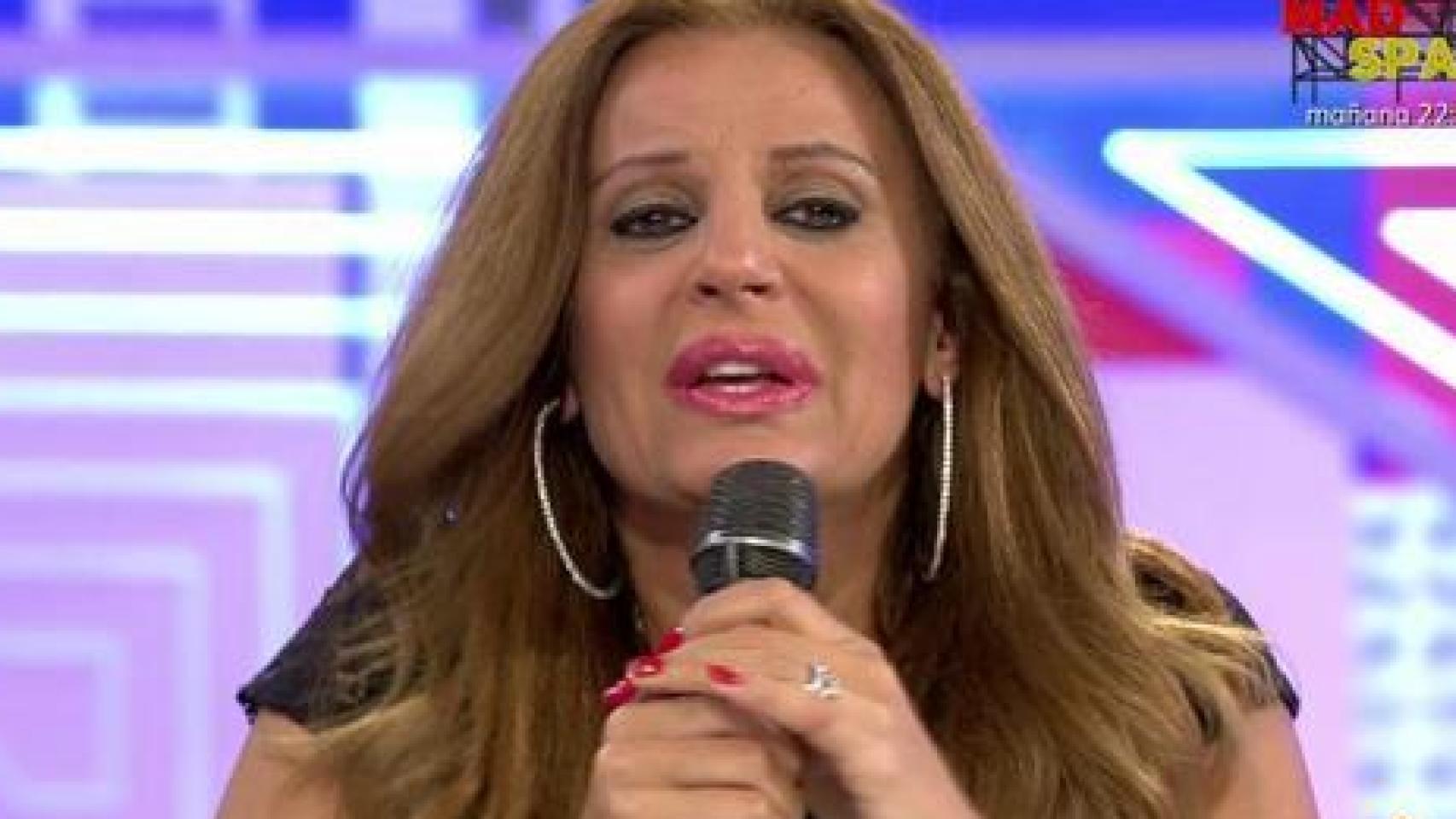 Sonia Monroy durante un programa en Telecinco.