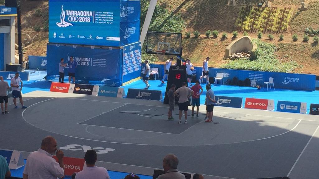 Así estaba la pista del baloncesto 3x3 de Tarragona 2018.