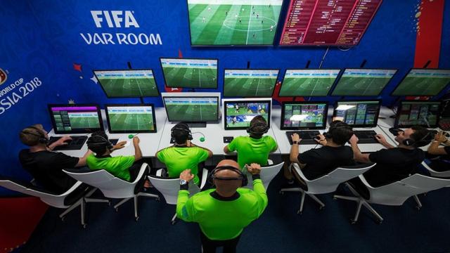 Sala del VAR durante el Mundial 2018 Foto: fifa.com