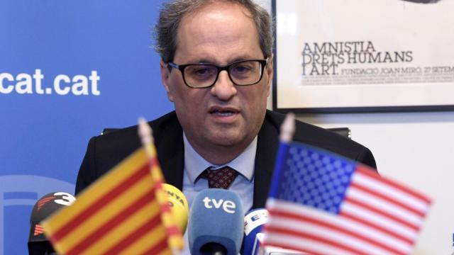 Torra ofrece una rueda de prensa en Washington