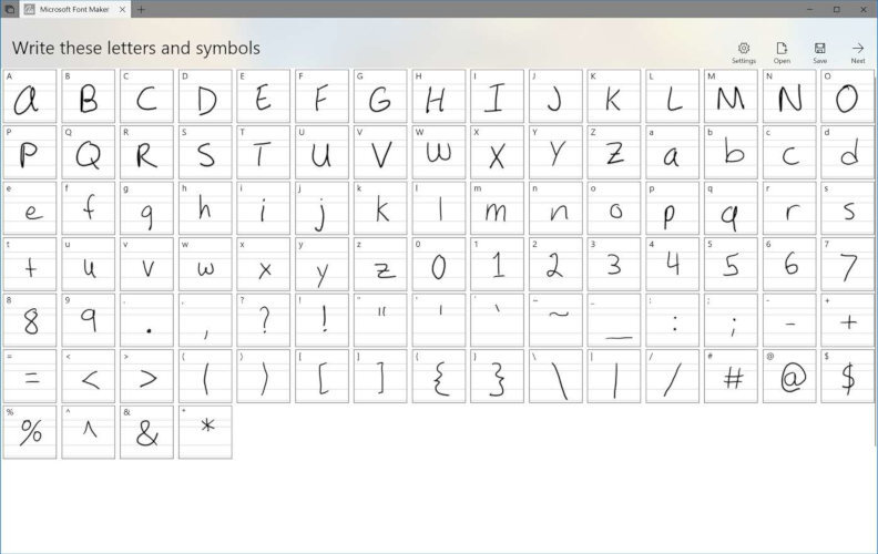 microsoft letra font maker 1