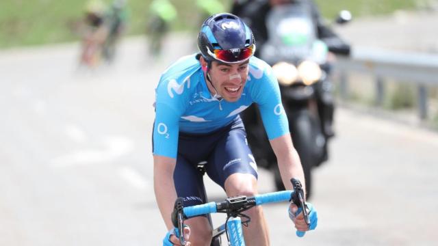 Jaime Rosón en la tercera etapa de la Vuelta a Aragón.