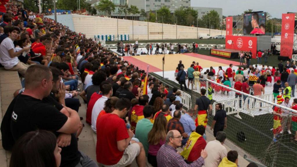 Así se siguió el Portugal - España en Barcelona.