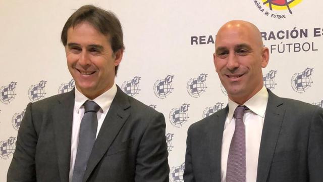 Luis Rubiales y Julen Lopetegui