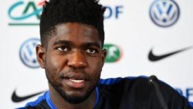 Samuel Umtiti, en rueda de prensa. Foto: fff.fr