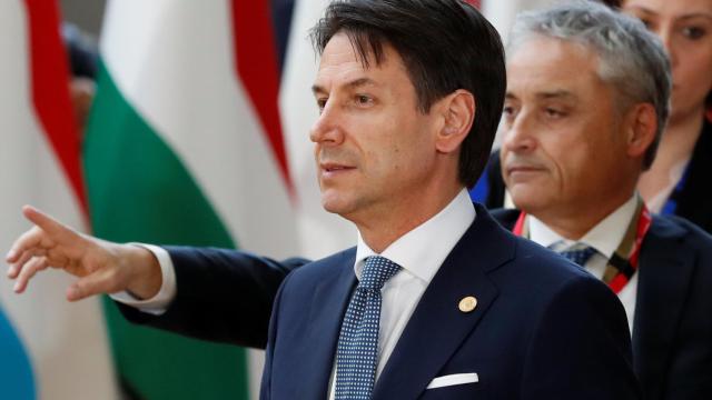 El primer ministro italiano, Giuseppe Conte, a su llegada al Consejo Europeo