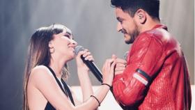 Aitana y Cepeda durante uno de los conciertos.