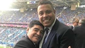 Maradona y Ronaldo. Foto: Instagram (@ronaldo)