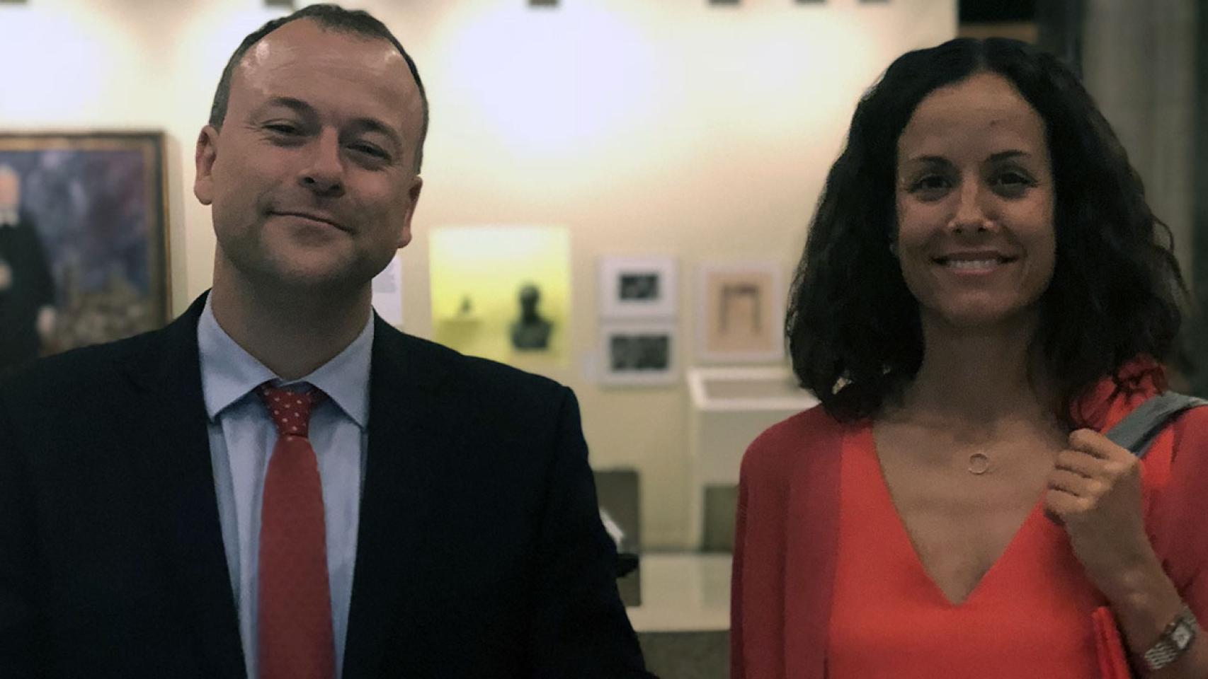 El presidente y la directora general de Redit, Fernando Saludes y Cristina Del Campo, esta semana en el Congreso de los Diputados.