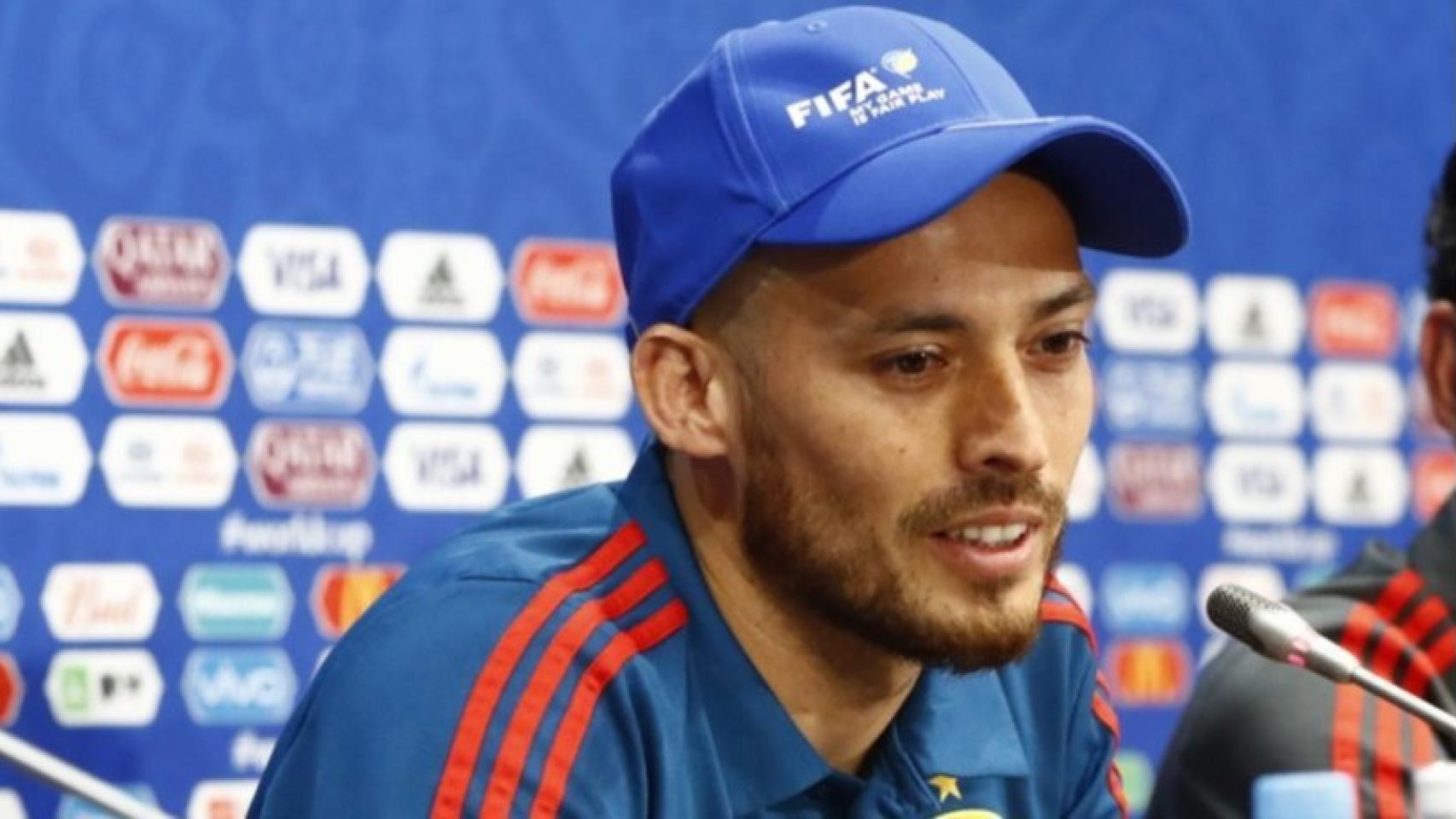 David Silva, en rueda de prensa. Foto: sefutbol.com