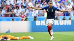 Mbappé, en la victoria de Francia ante Argentina en el Mundial. Foto: Twitter (@KMbappe)