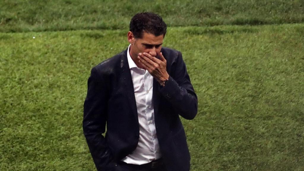 Fernando Hierro, tras ser eliminado del Mundial.