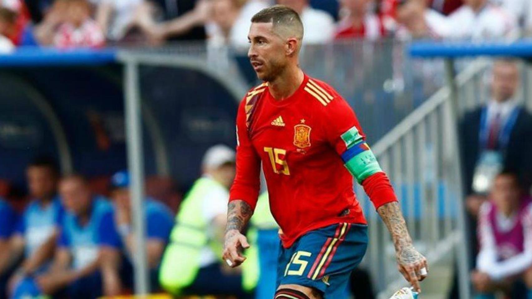 Sergio Ramos, con la Selección. Foto: Facebook (@SeFutbol)