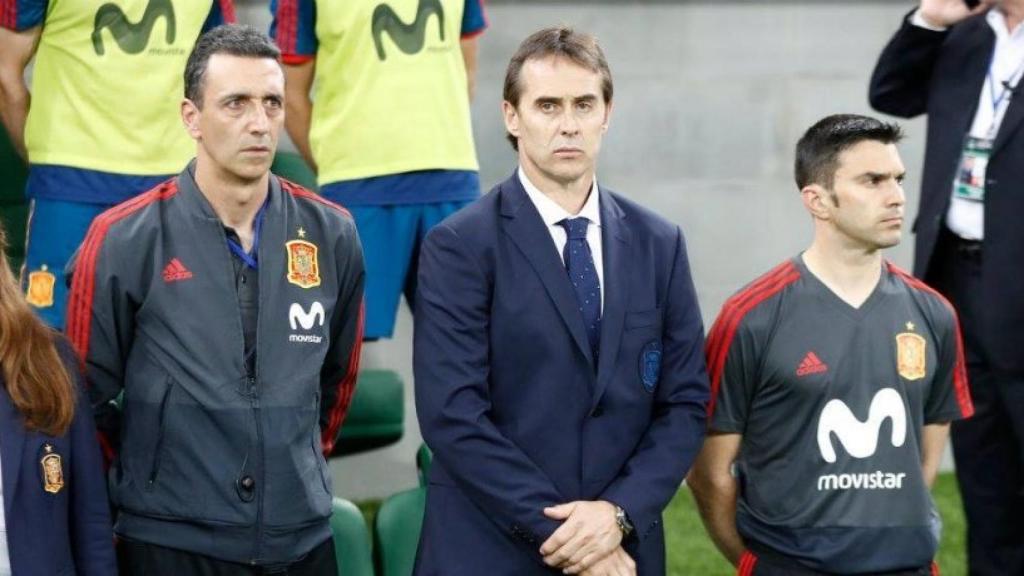 Lopetegui durante un partido de España. Foto: Facebook (@sefutbol).