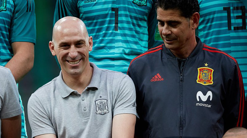 Luis Rubiales y Fernando Hierro Foto: Facebook (@SeFutbol)