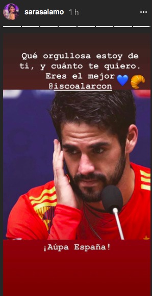 El romántico mensaje de Sara Sálamo a Isco tras la eliminación de España