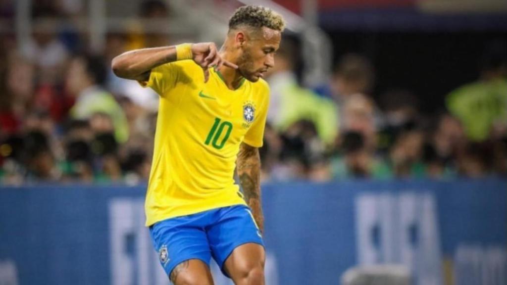 Neymar, en el Mundial con Brasil. Foto: Twitter (@neymarjr)