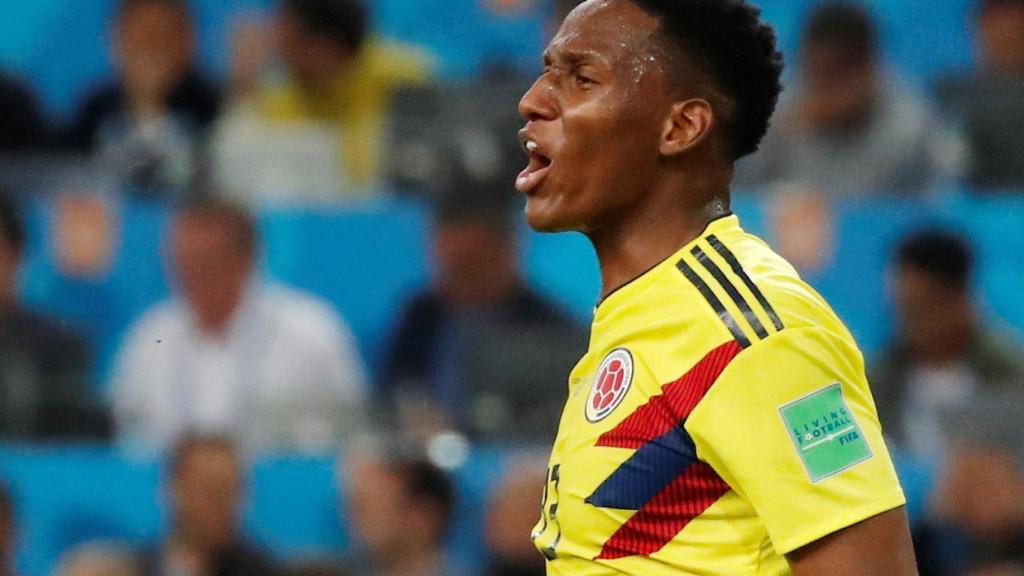 Yerry Mina, durante el encuentro.