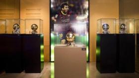 Los Balones de Oro de Messi en el Museo del Barcelona. Foto: fcbarcelona.es