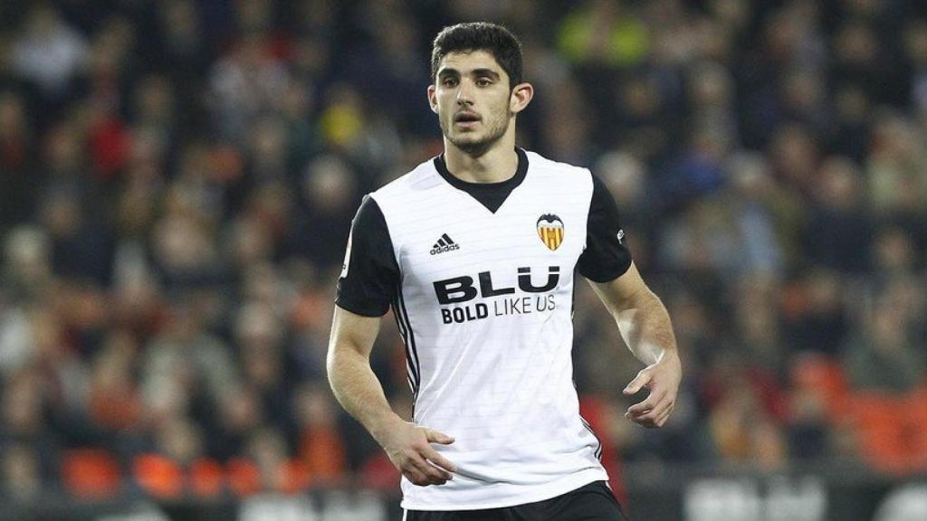 Guedes, durante un partido con el Valencia