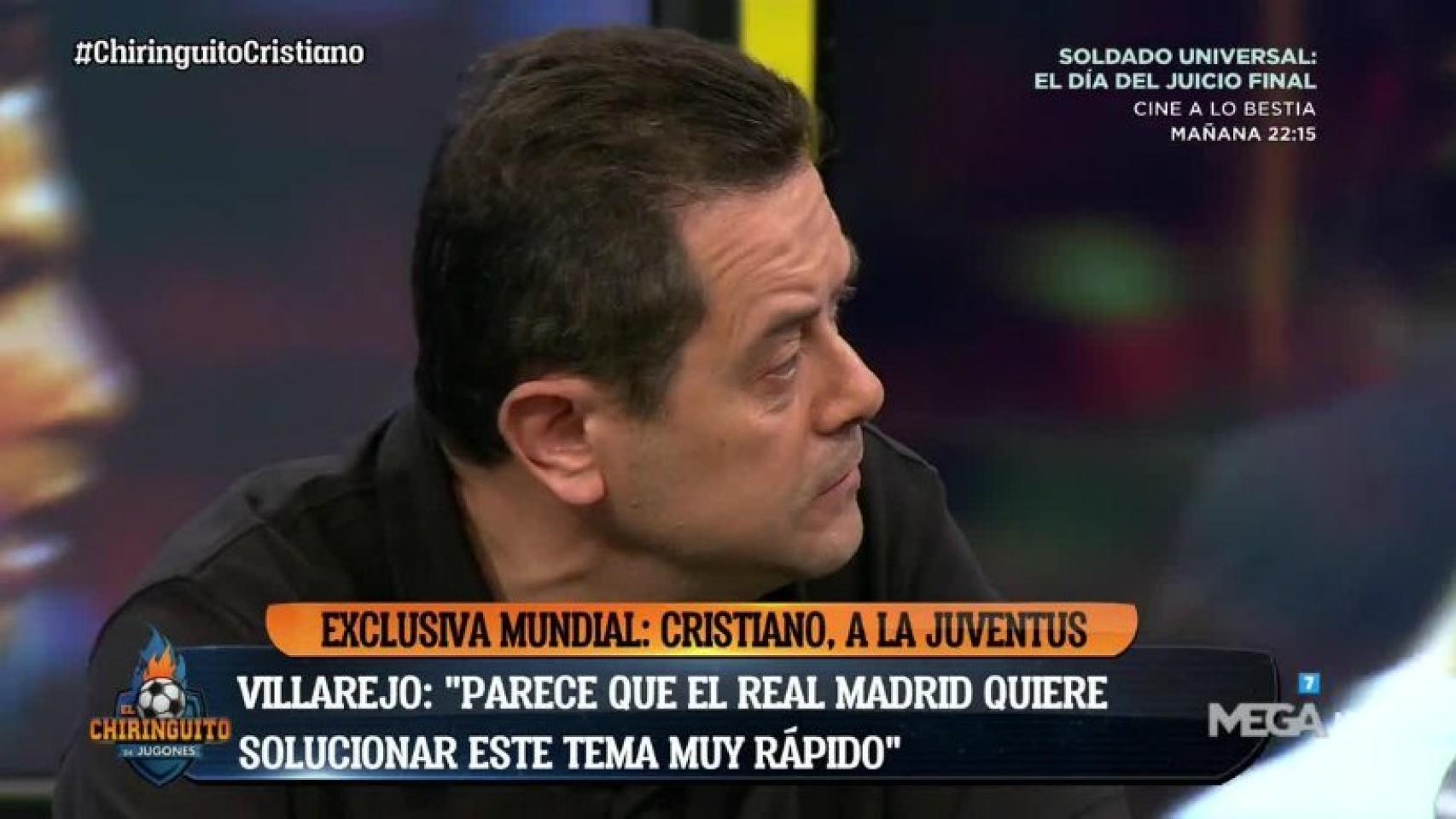 Tomás Roncero en El Chiringuito. Foto: Twitter (@elchiringuitotv)