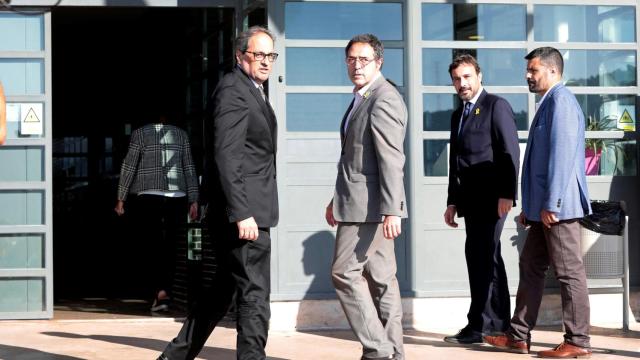 Torra a la entrada de la cárcel de Lledoners