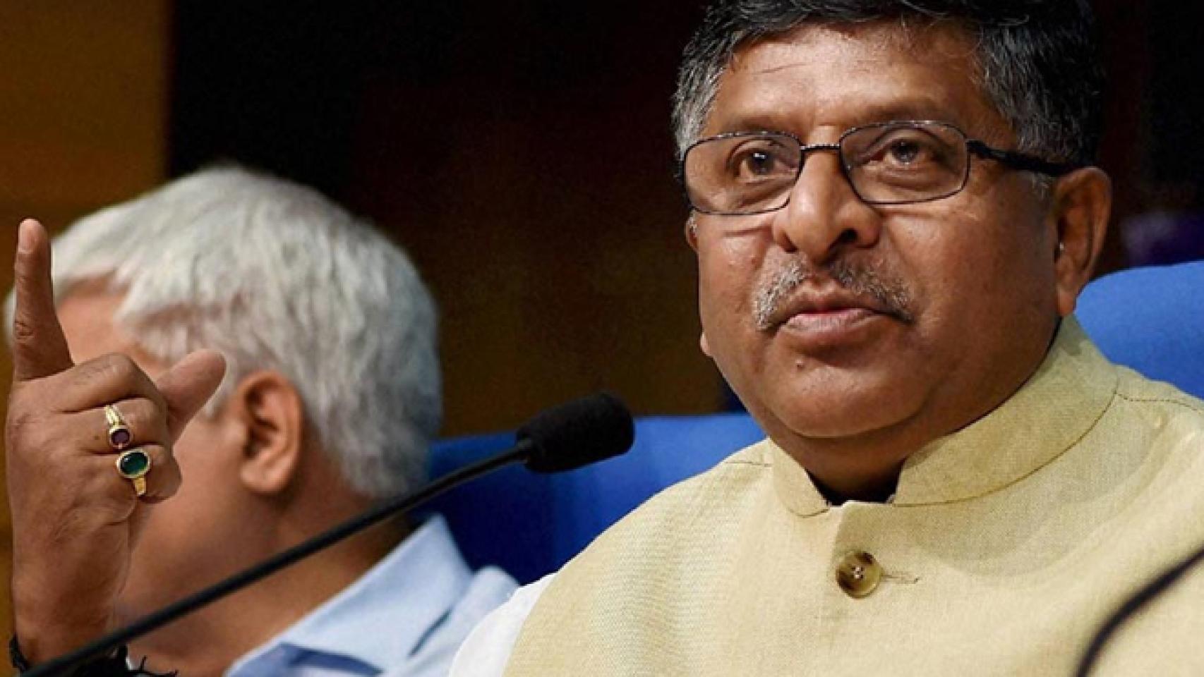 El ministro indio Ravi Shankar Prasad