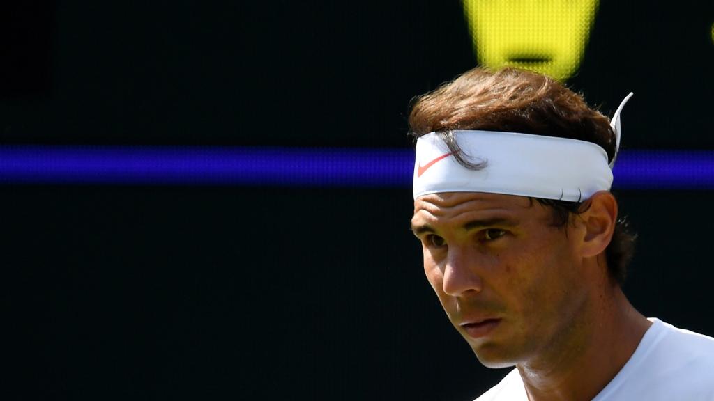 Nadal, durante la primera ronda de Wimbledon.