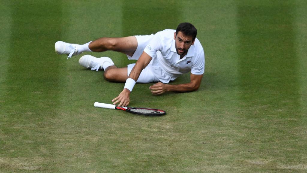 Cilic, durante su partido ante Pella.