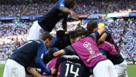 Francia celebra la victoria contra Argentina. Foto: Twitter (@equipedefrance)