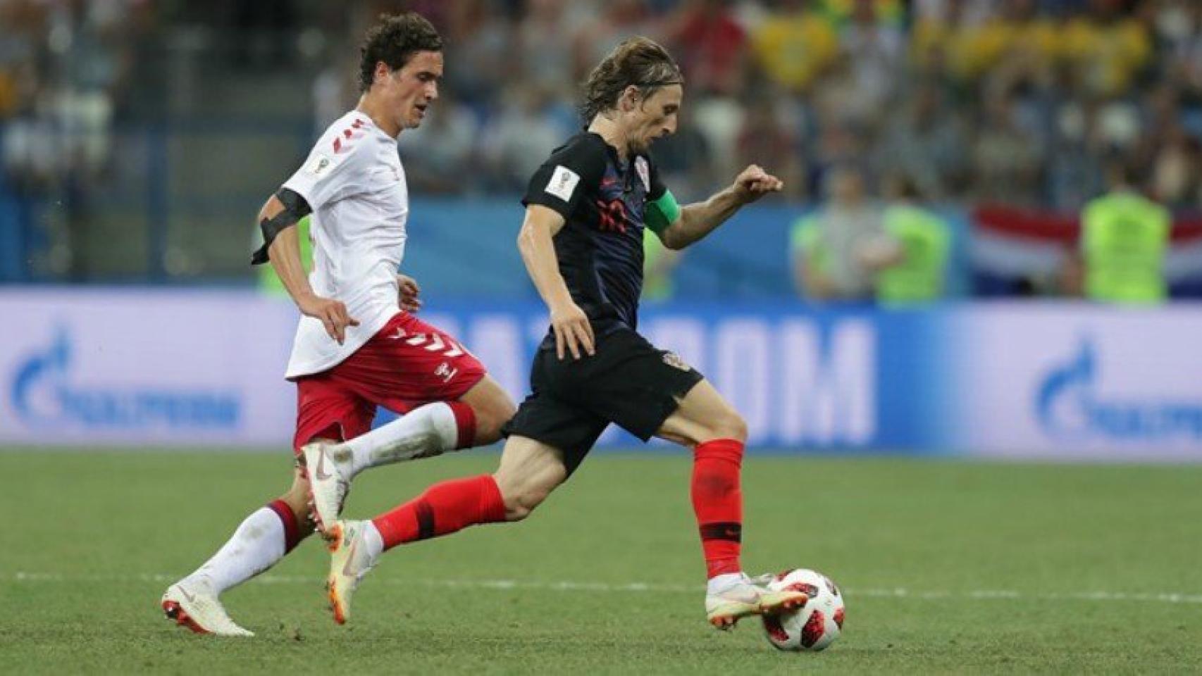 Modric, contra Dinamarca. Foto fifa.com