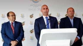 Rubiales explica la postura de la RFEF junto a Sevilla y Barça.