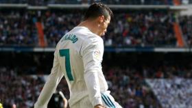 Cristiano celebra su gol al Atlético